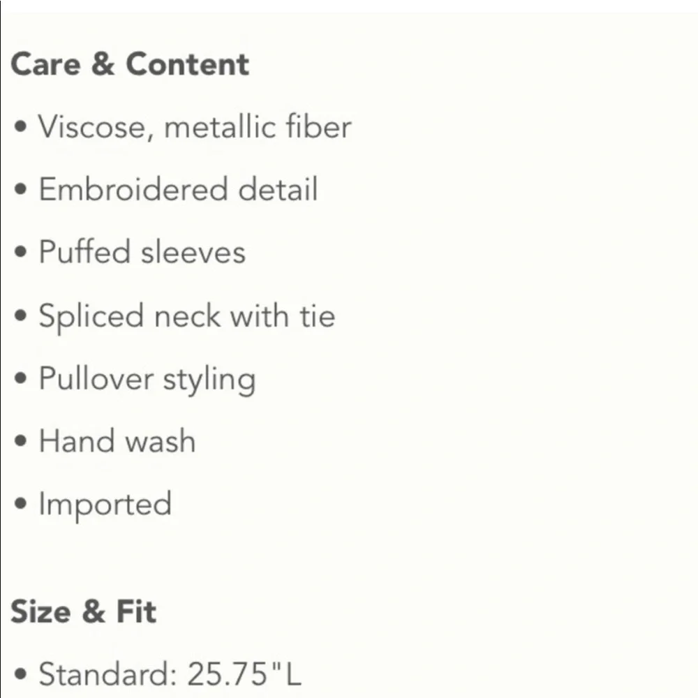 Anthropologie Odetta Shimmer Embroidered Top Shirt Blouse M - Picture 6 of 12